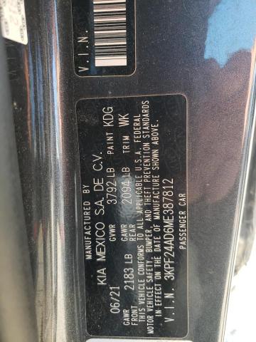Photo 10 from auction – 2021 KIA FORTE FE with VIN 3KPF24AD6ME387812