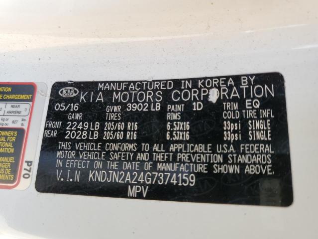 Photo 10 from auction – 2016 KIA SOUL with VIN KNDJN2A24G7374159