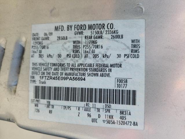 Photo 10 from auction – 2009 FORD RANGER SUP with VIN 1FTZR45E09PA56694