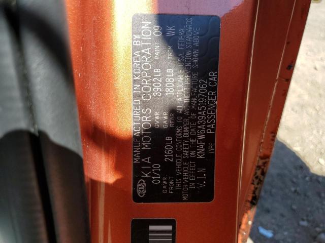 Photo 10 from auction – 2010 KIA FORTE SX with VIN KNAFW6A39A5197062