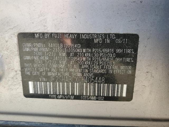 Photo 10 from auction – 2012 SUBARU FORESTER 2 with VIN JF2SHABCXCH405448