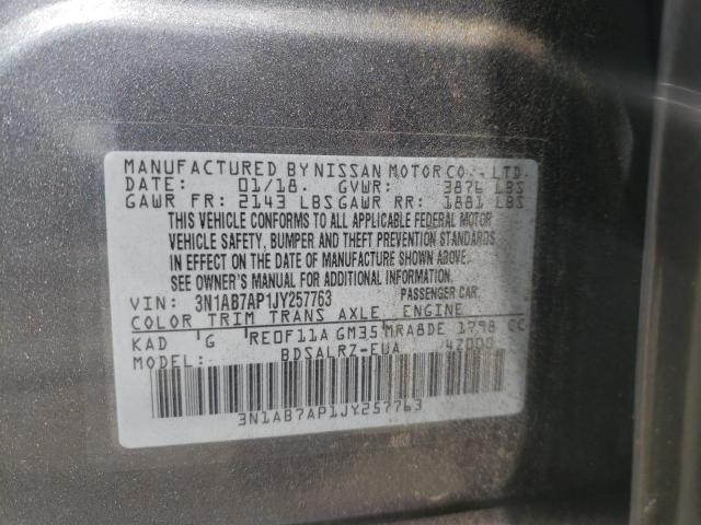 Photo 10 from auction – 2018 NISSAN SENTRA S with VIN 3N1AB7AP1JY257763