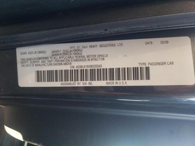 Photo 10 from auction – 2009 SUBARU LEGACY 2.5 with VIN 4S3BL616X96233545