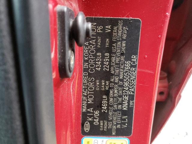 Photo 10 from auction – 2006 KIA OPTIMA LX with VIN KNAGE124965057666