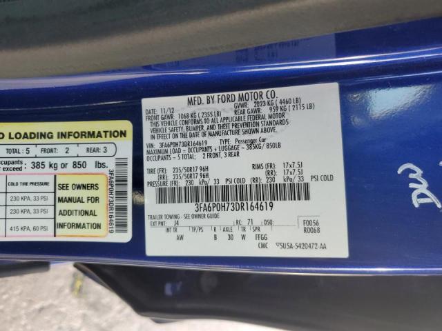 Photo 10 from auction – 2013 FORD FUSION SE with VIN 3FA6P0H73DR164619