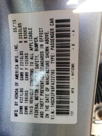 Photo 10 from auction – 2015 HONDA ACCORD EXL with VIN 1HGCR2F88FA202780