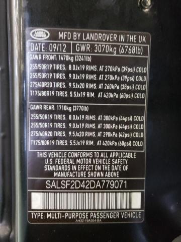 Photo 10 from auction – 2013 LAND ROVER RANGE ROVE with VIN SALSF2D42DA779071
