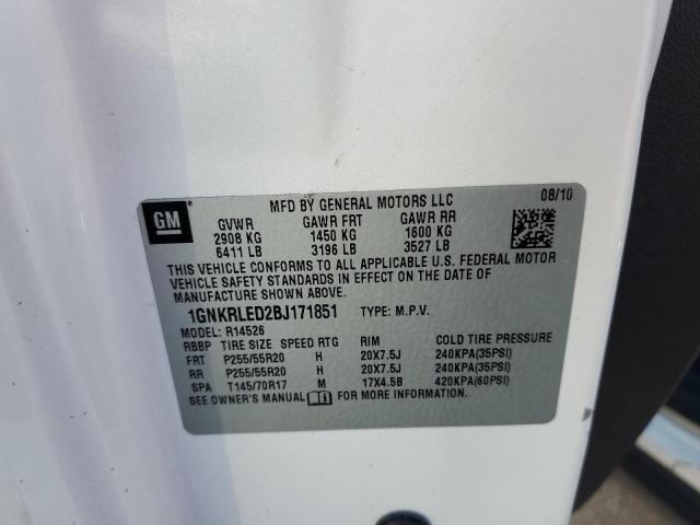Photo 10 from auction – 2011 CHEVROLET TRAVERSE L with VIN 1GNKRLED2BJ171851