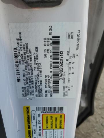 Photo 10 from auction – 2016 FORD FUSION TIT with VIN 3FA6P0K90GR369443