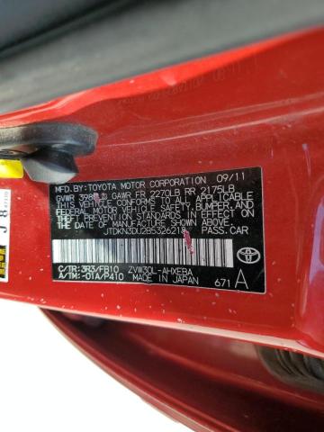 Photo 10 from auction – 2011 TOYOTA PRIUS with VIN JTDKN3DU2B5326218