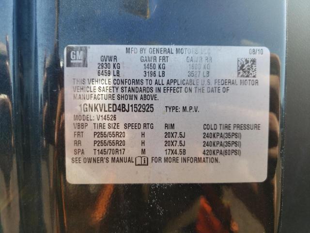 Photo 10 from auction – 2011 CHEVROLET TRAVERSE L with VIN 1GNKVLED4BJ152925