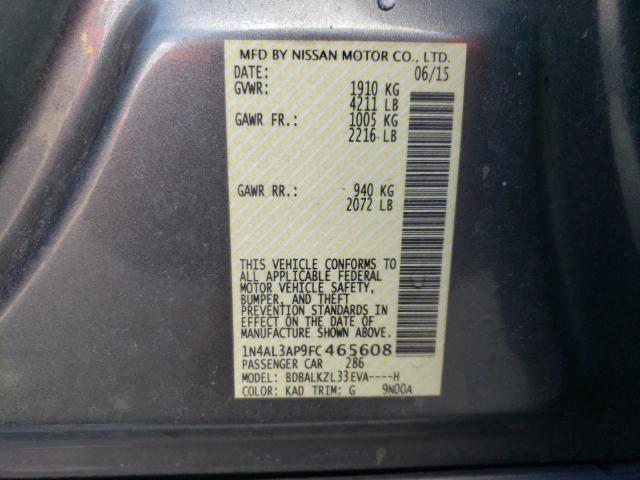 Photo 10 from auction – 2015 NISSAN ALTIMA 2.5 with VIN 1N4AL3AP9FC465608