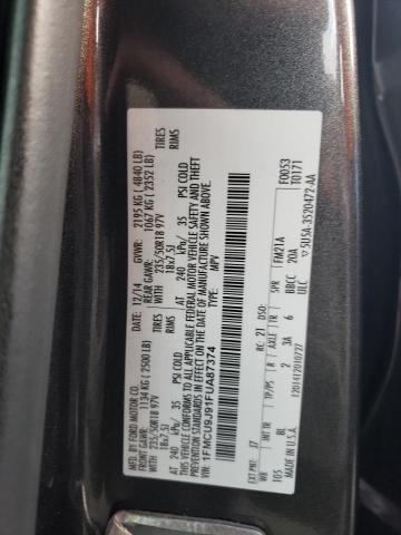 Photo 10 from auction – 2015 FORD ESCAPE TIT with VIN 1FMCU9J91FUA87374