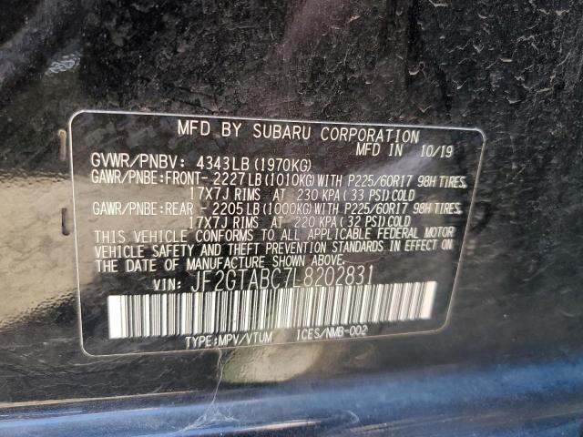 Photo 10 from auction – 2020 SUBARU CROSSTREK with VIN JF2GTABC7L8202831
