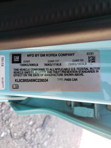 Zdjęcie 10 z aukcji – 2021 CHEVROLET SPARK LS z VIN KL8CB6SA6MC228534