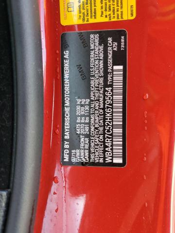 Photo 10 from auction – 2017 BMW 430I with VIN WBA4R7C52HK679564