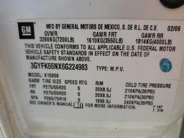 Photo 10 from auction – 2006 CADILLAC ESCALADE E with VIN 3GYFK66NX6G224983