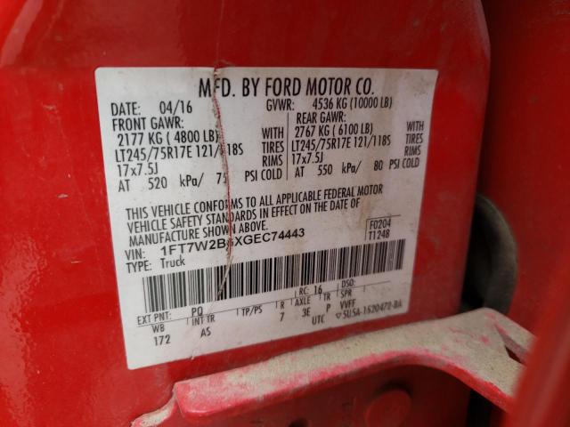 Photo 10 from auction – 2016 FORD F250 SUPER with VIN 1FT7W2B6XGEC74443