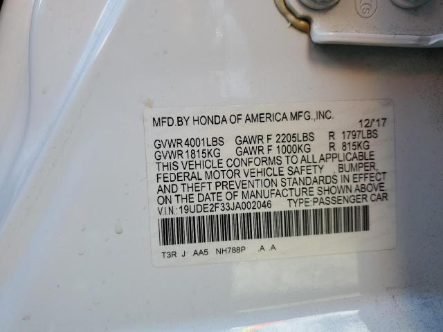 Photo 10 from auction – 2018 ACURA ILX BASE W with VIN 19UDE2F33JA002046