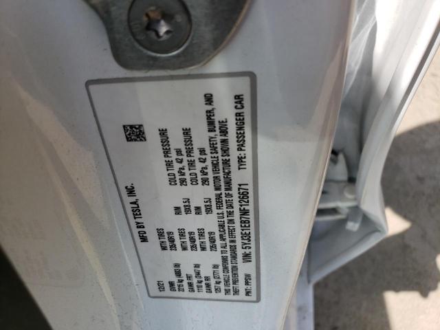 Photo 10 from auction – 2022 TESLA MODEL 3 with VIN 5YJ3E1EB7NF126671