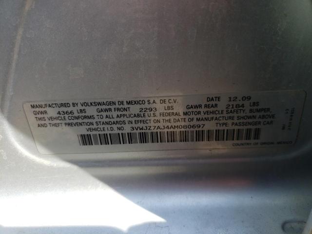 Photo 10 from auction – 2010 VOLKSWAGEN JETTA S with VIN 3VWJZ7AJ4AM080697
