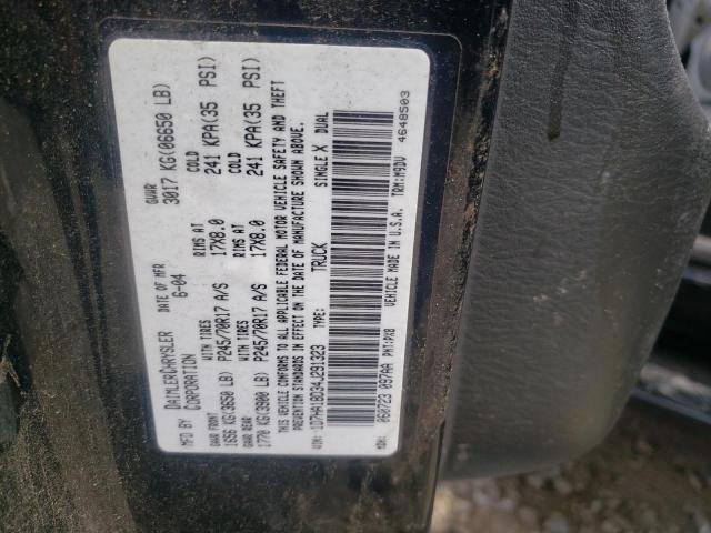 Photo 10 from auction – 2004 DODGE RAM 1500 S with VIN 1D7HA18D34J291323