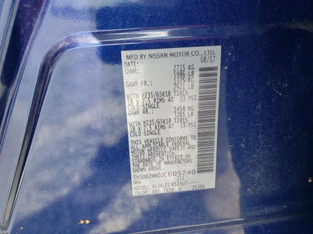 Photo 10 from auction – 2018 NISSAN PATHFINDER with VIN 5N1DR2MN0JC605740