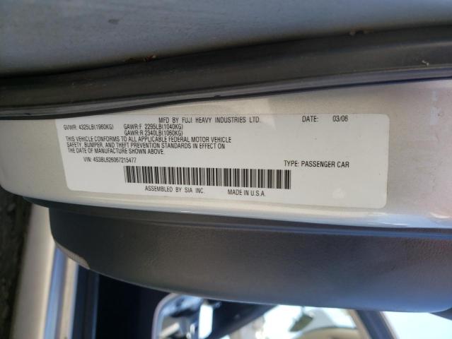 Photo 10 from auction – 2006 SUBARU LEGACY 2.5 with VIN 4S3BL626067215477