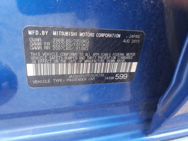 Photo 10 from auction – 2015 MITSUBISHI LANCER ES with VIN JA32U2FU7FU026730