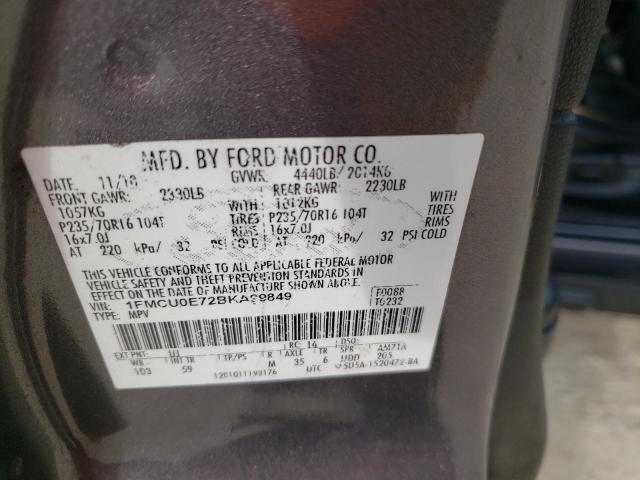 Photo 10 from auction – 2011 FORD ESCAPE LIM with VIN 1FMCU0E72BKA99849