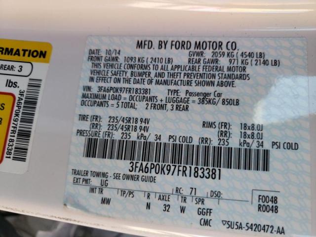 Photo 10 from auction – 2015 FORD FUSION TIT with VIN 3FA6P0K97FR183381