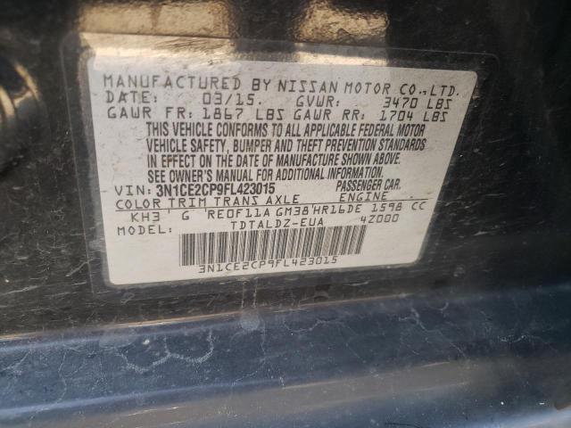 Photo 10 from auction – 2015 NISSAN VERSA with VIN 3N1CE2CP9FL423015