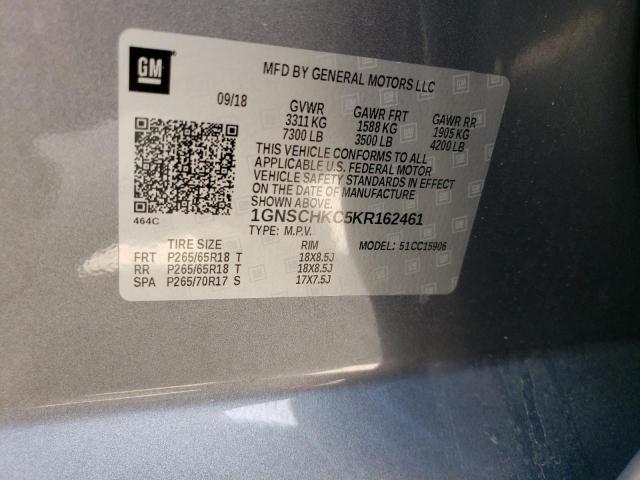 Photo 10 from auction – 2019 CHEVROLET SUBURBAN C with VIN 1GNSCHKC5KR162461
