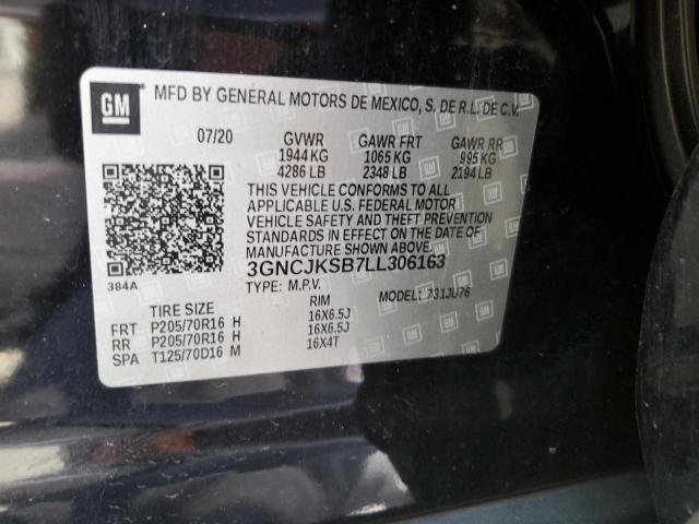 Photo 10 from auction – 2020 CHEVROLET TRAX LS with VIN 3GNCJKSB7LL306163