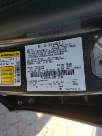 Photo 10 from auction – 2018 FORD FUSION SE with VIN 3FA6P0PU4JR110281