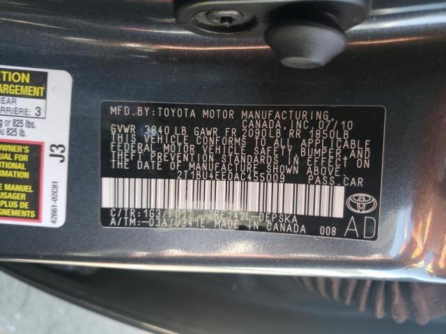 Photo 10 from auction – 2010 TOYOTA COROLLA BA with VIN 2T1BU4EE0AC455009