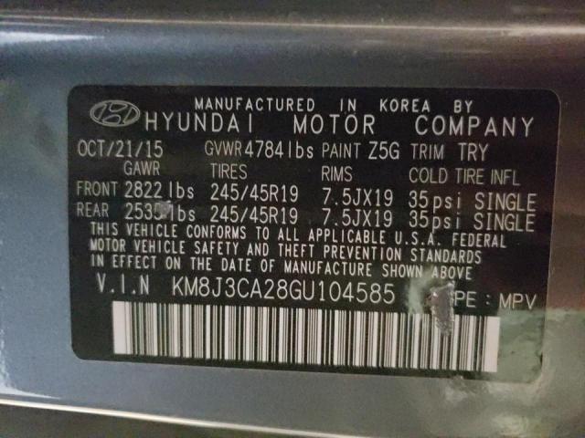 Photo 10 from auction – 2016 HYUNDAI TUCSON LIM with VIN KM8J3CA28GU104585