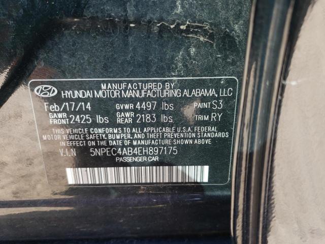 Photo 10 from auction – 2014 HYUNDAI SONATA SE with VIN 5NPEC4AB4EH897175