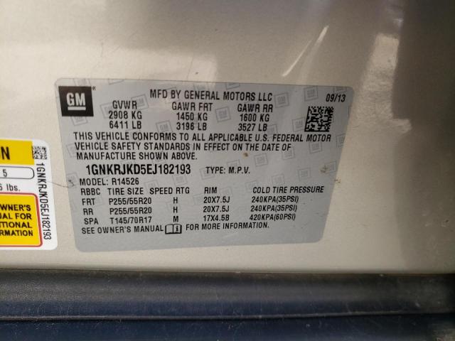 Photo 10 from auction – 2014 CHEVROLET TRAVERSE L with VIN 1GNKRJKD5EJ182193