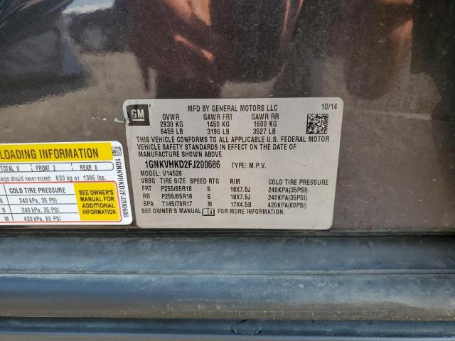 Photo 10 from auction – 2015 CHEVROLET TRAVERSE L with VIN 1GNKVHKD2FJ200686