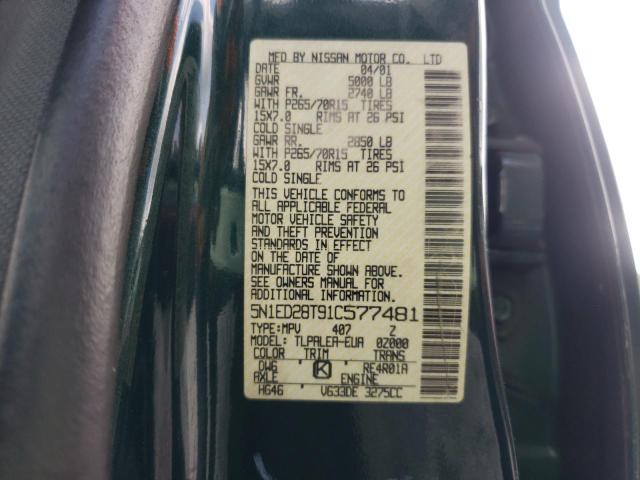 Photo 10 from auction – 2001 NISSAN XTERRA XE with VIN 5N1ED28T91C577481