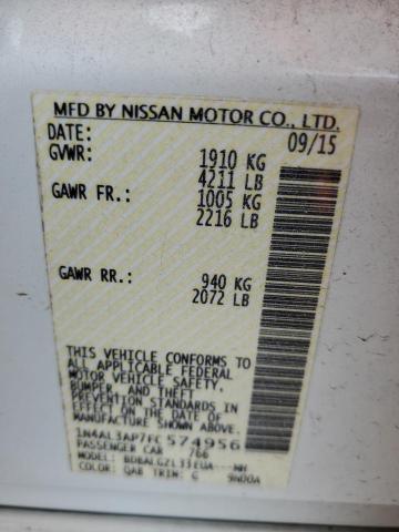 Photo 10 from auction – 2015 NISSAN ALTIMA 2.5 with VIN 1N4AL3AP7FC574956