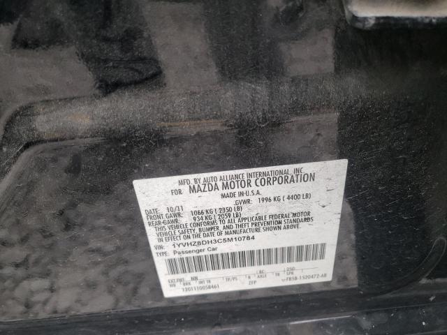 Photo 10 from auction – 2012 MAZDA 6 I with VIN 1YVHZ8DH3C5M10784