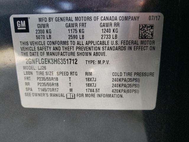 Photo 10 from auction – 2017 CHEVROLET EQUINOX PR with VIN 2GNFLGEK3H6351712