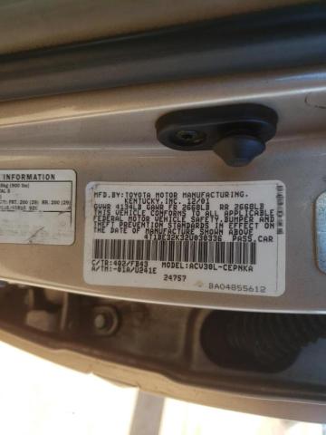 Photo 10 from auction – 2002 TOYOTA CAMRY LE with VIN 4T1BE32K32U030336