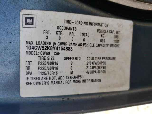 Photo 10 from auction – 2000 BUICK PARK AVENU with VIN 1G4CW52K8Y4154883