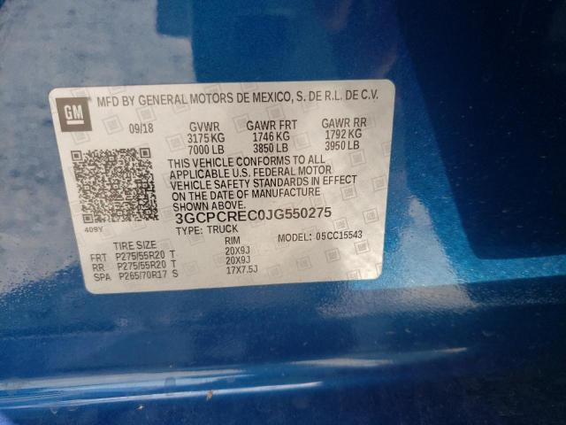 Photo 10 from auction – 2018 CHEVROLET SILVERADO with VIN 3GCPCREC0JG550275