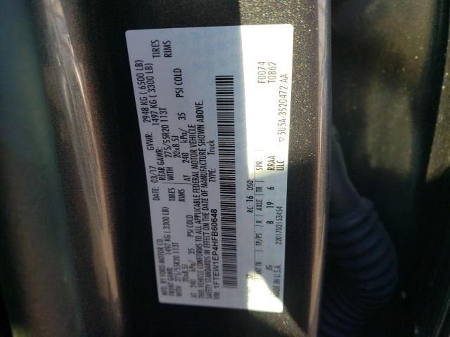 Photo 10 from auction – 2017 FORD F150 SUPER with VIN 1FTEW1EP4HFB60648