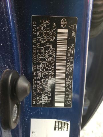 Photo 10 from auction – 2010 TOYOTA PRIUS with VIN JTDKN3DU7A0202893