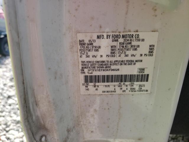 Photo 10 from auction – 2013 FORD F150 SUPER with VIN 1FTFX1EF9DKF06025